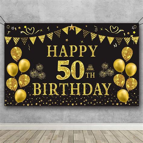 happy birthday banner 50th|More.